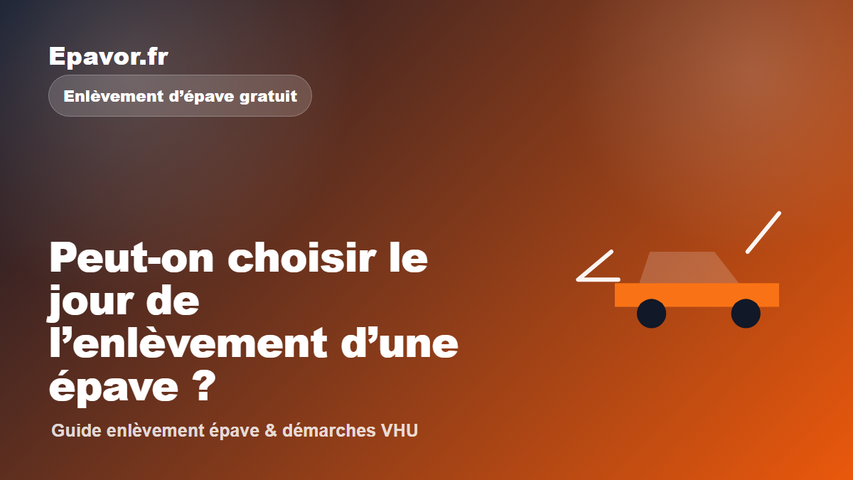 Peut-on choisir le jour de l’enlèvement d’une épave - guide Galaxie Auto pour véhicule hors d’usage