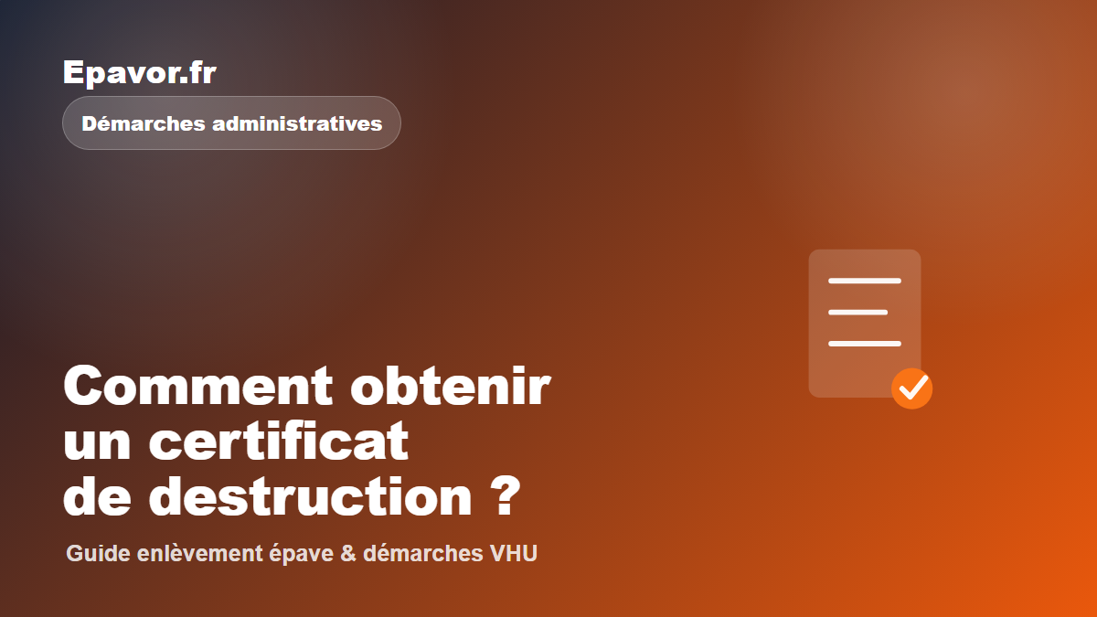 Comment obtenir un certificat de destruction - guide Galaxie Auto pour véhicule hors d’usage
