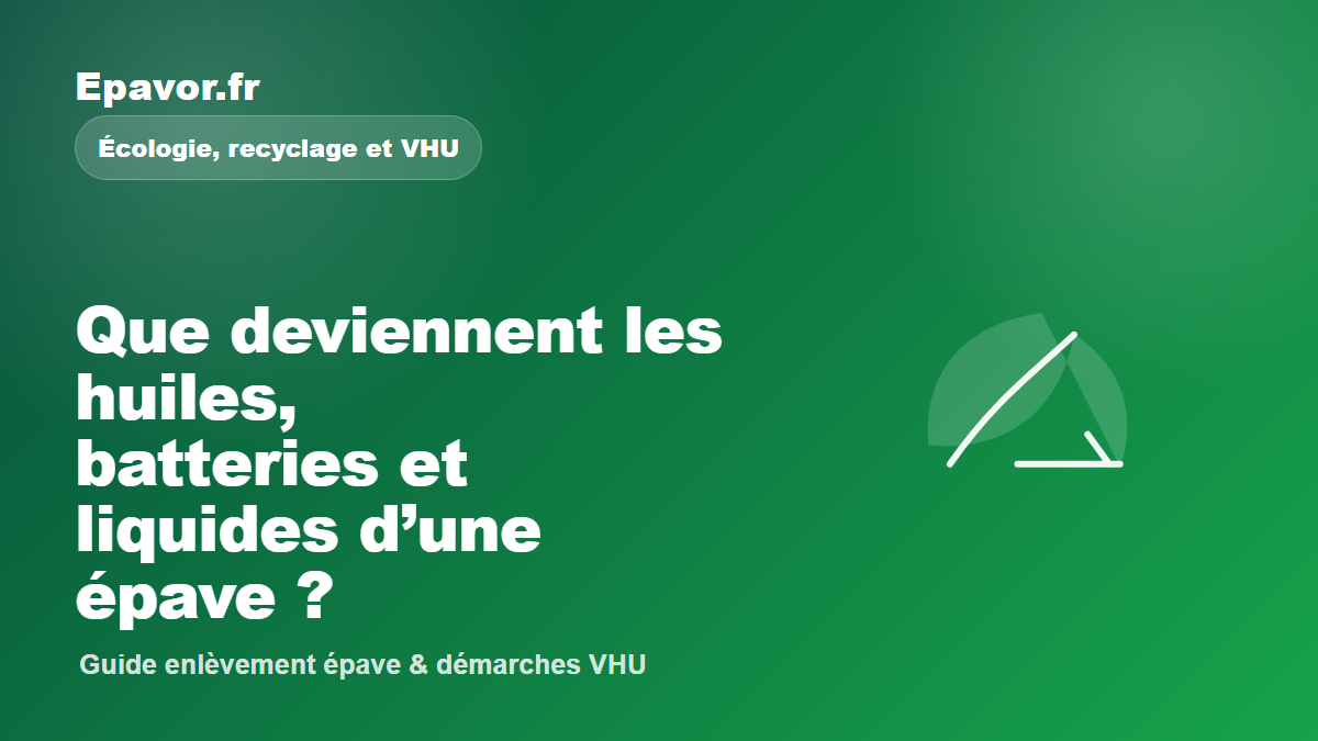 Que deviennent les huiles, batteries et liquides d’une épave - guide Galaxie Auto pour véhicule hors d’usage