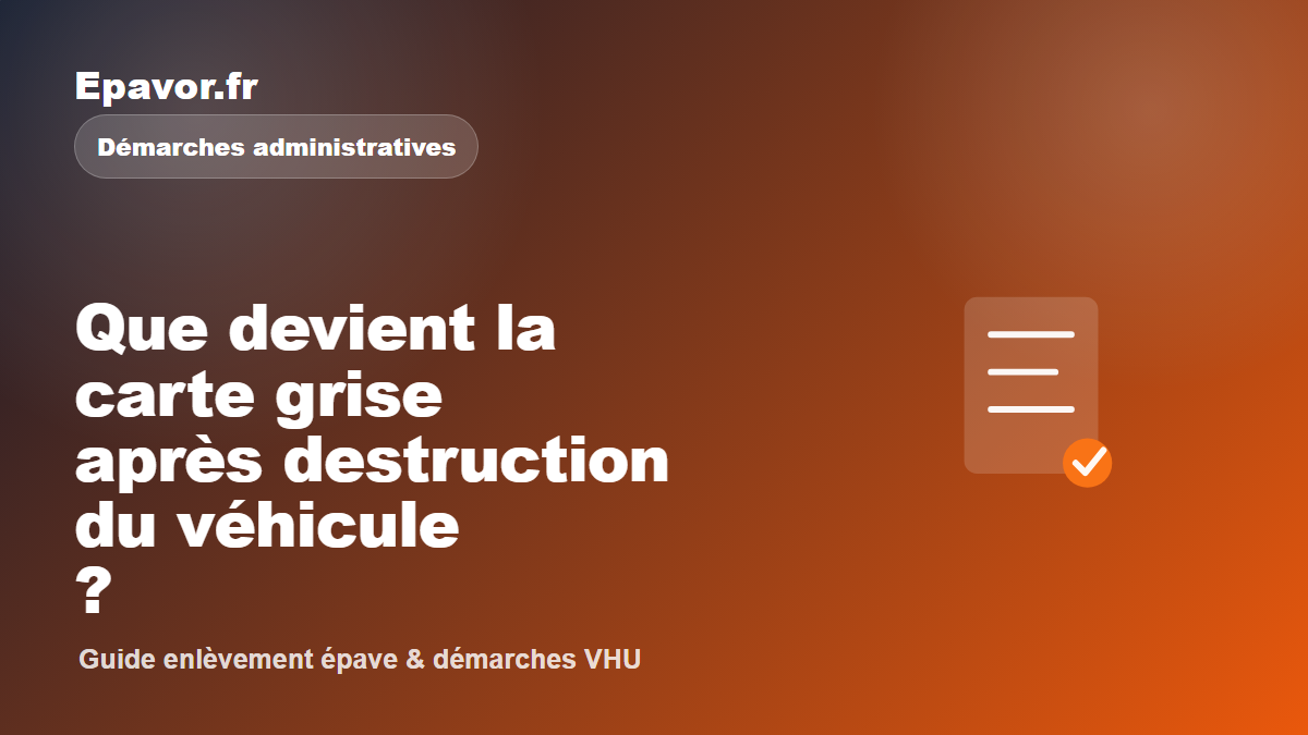 Que devient la carte grise après destruction du véhicule - guide Galaxie Auto pour véhicule hors d’usage