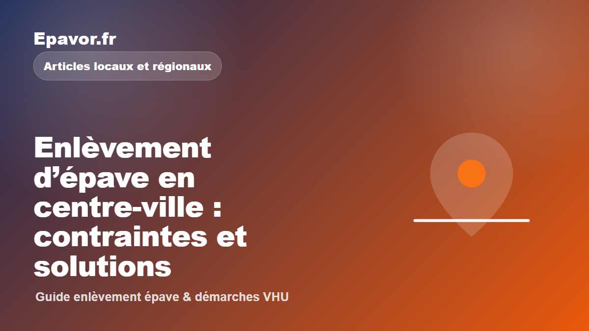 Enlèvement d’épave en centre-ville : contraintes et solutions - guide Galaxie Auto pour véhicule hors d’usage