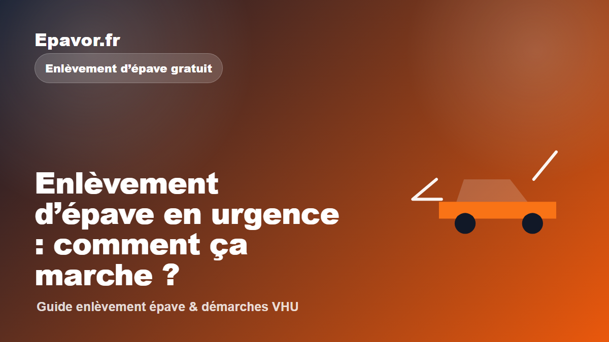 Enlèvement d’épave en urgence : comment ça marche - guide Galaxie Auto pour véhicule hors d’usage