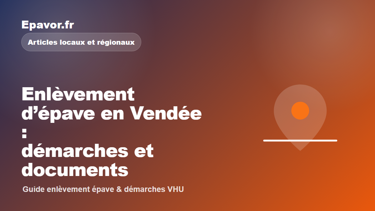 Enlèvement d’épave en Vendée : démarches et documents - guide Galaxie Auto pour véhicule hors d’usage