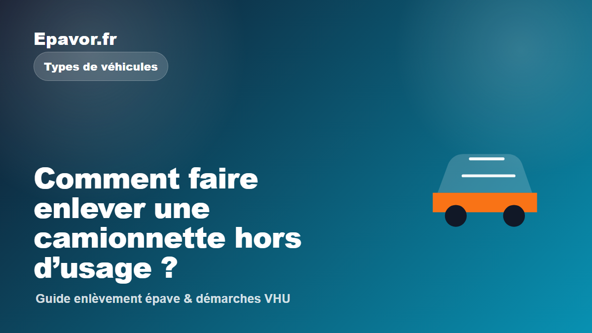 Comment faire enlever une camionnette hors d’usage - guide Galaxie Auto pour véhicule hors d’usage