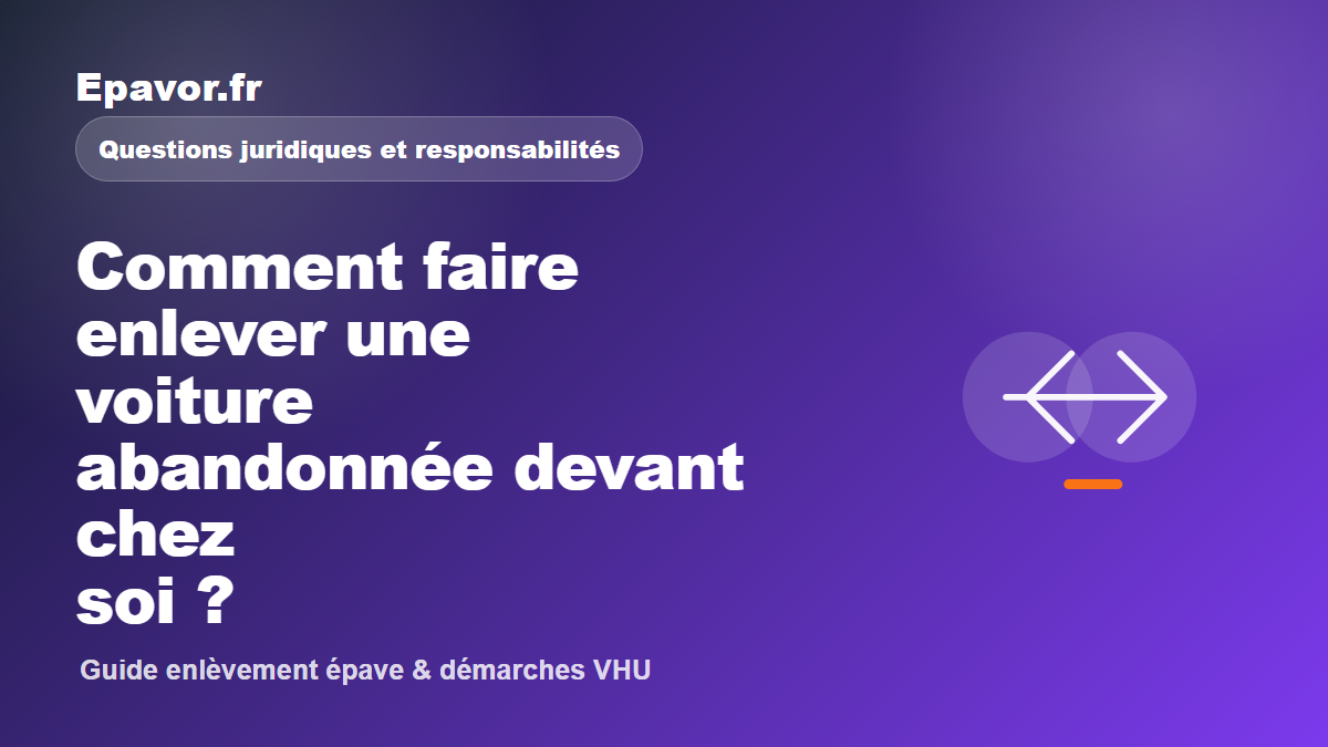 Comment faire enlever une voiture abandonnée devant chez soi - guide Galaxie Auto pour véhicule hors d’usage