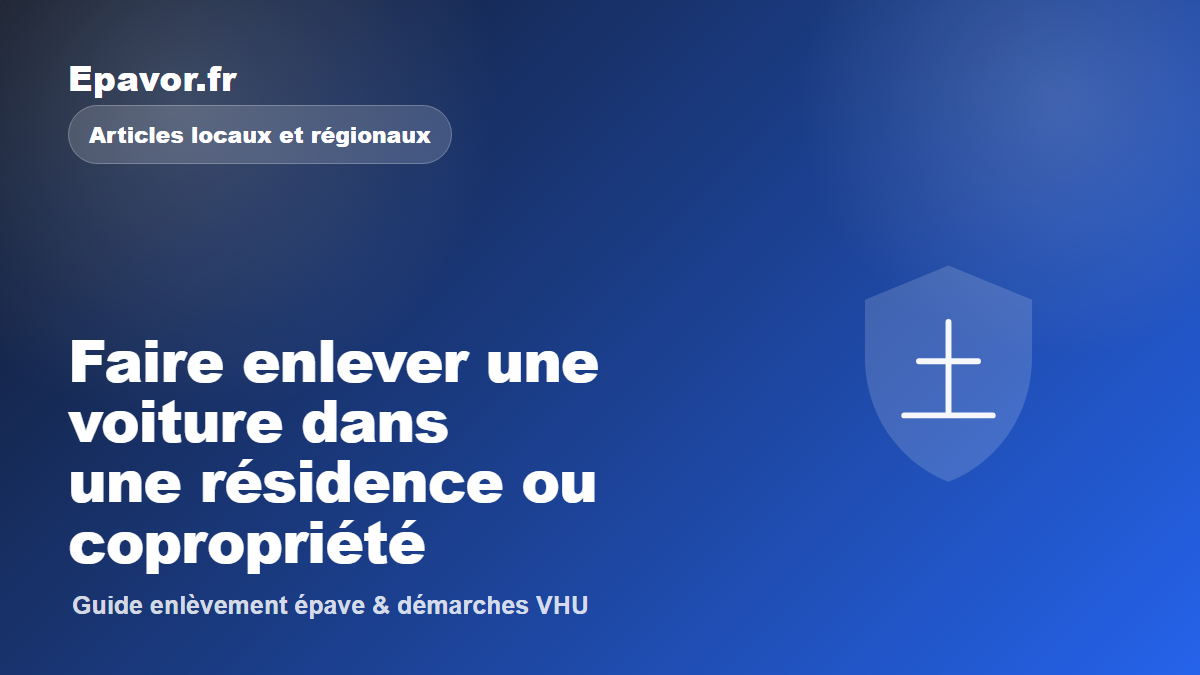 Faire enlever une voiture dans une résidence ou copropriété - guide Galaxie Auto pour véhicule hors d’usage
