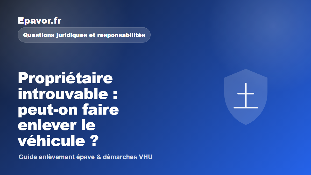Propriétaire introuvable : peut-on faire enlever le véhicule - guide Galaxie Auto pour véhicule hors d’usage