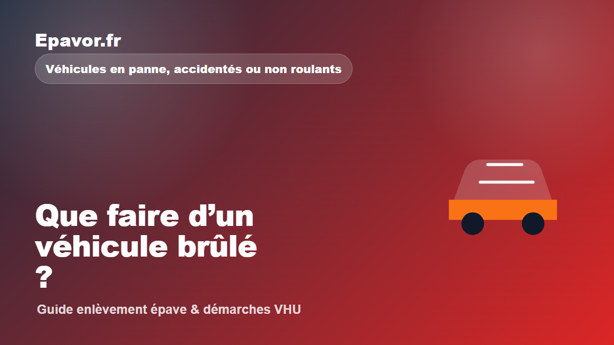 Que faire d’un véhicule brûlé - guide Galaxie Auto pour véhicule hors d’usage