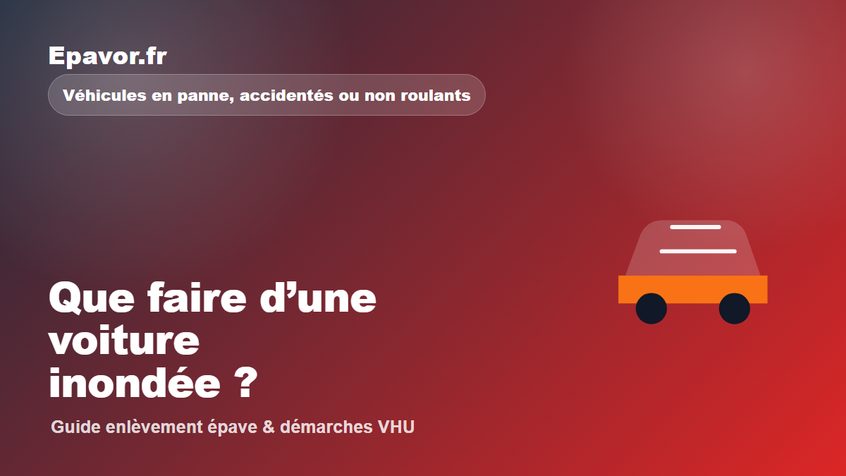 Que faire d’une voiture inondée - guide Galaxie Auto pour véhicule hors d’usage
