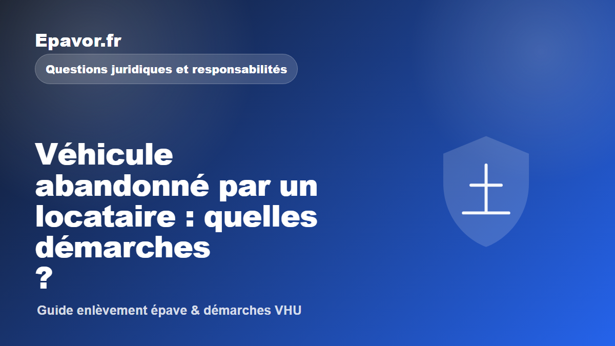 Véhicule abandonné par un locataire : quelles démarches - guide Galaxie Auto pour véhicule hors d’usage