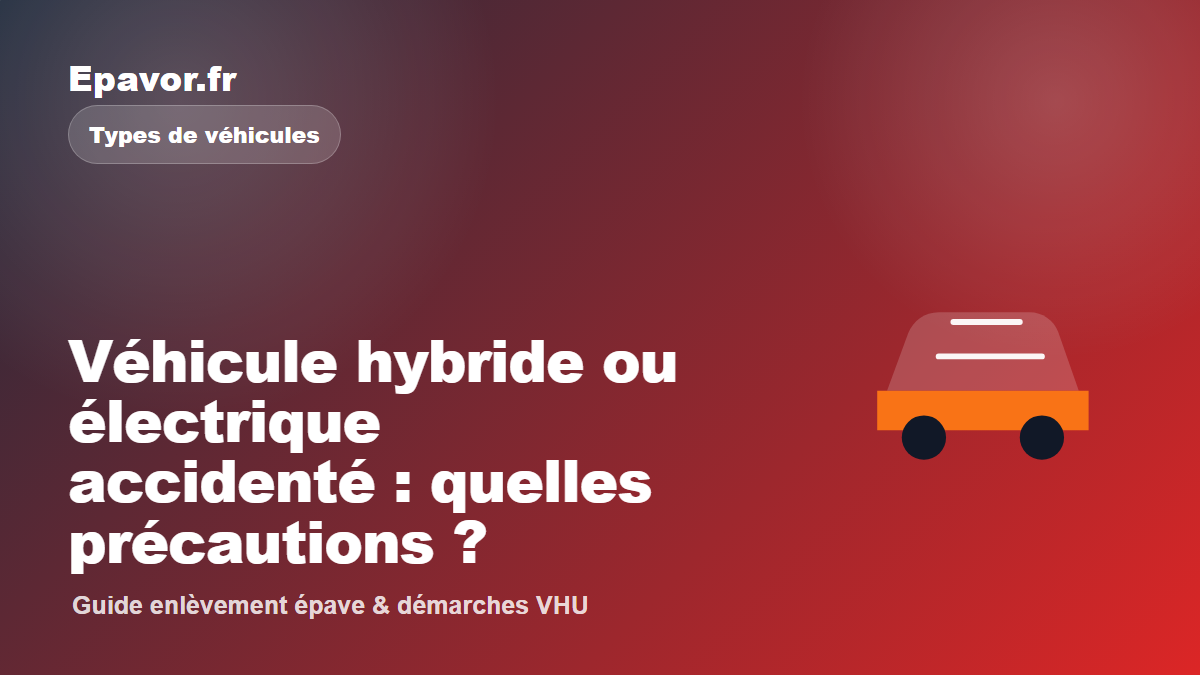 Véhicule hybride ou électrique accidenté : quelles précautions - guide Galaxie Auto pour véhicule hors d’usage