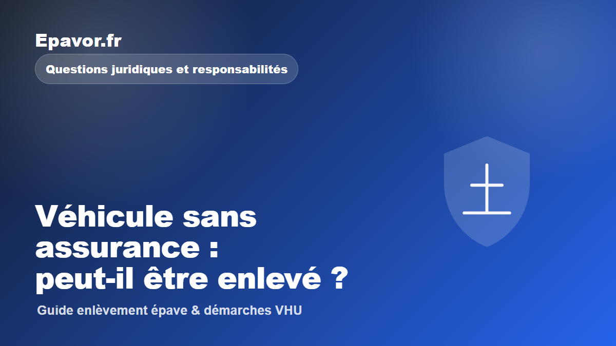 Véhicule sans assurance : peut-il être enlevé - guide Galaxie Auto pour véhicule hors d’usage